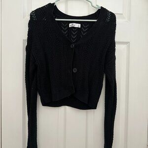 Hollister Black Cropped Cardigan